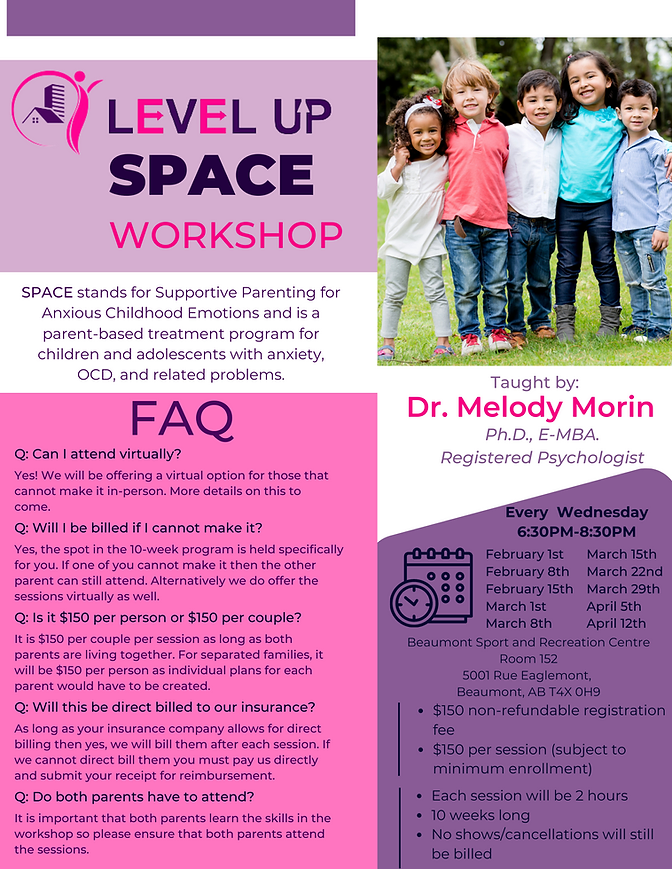 space workshop, supportive parenting for anxious childhood emotion