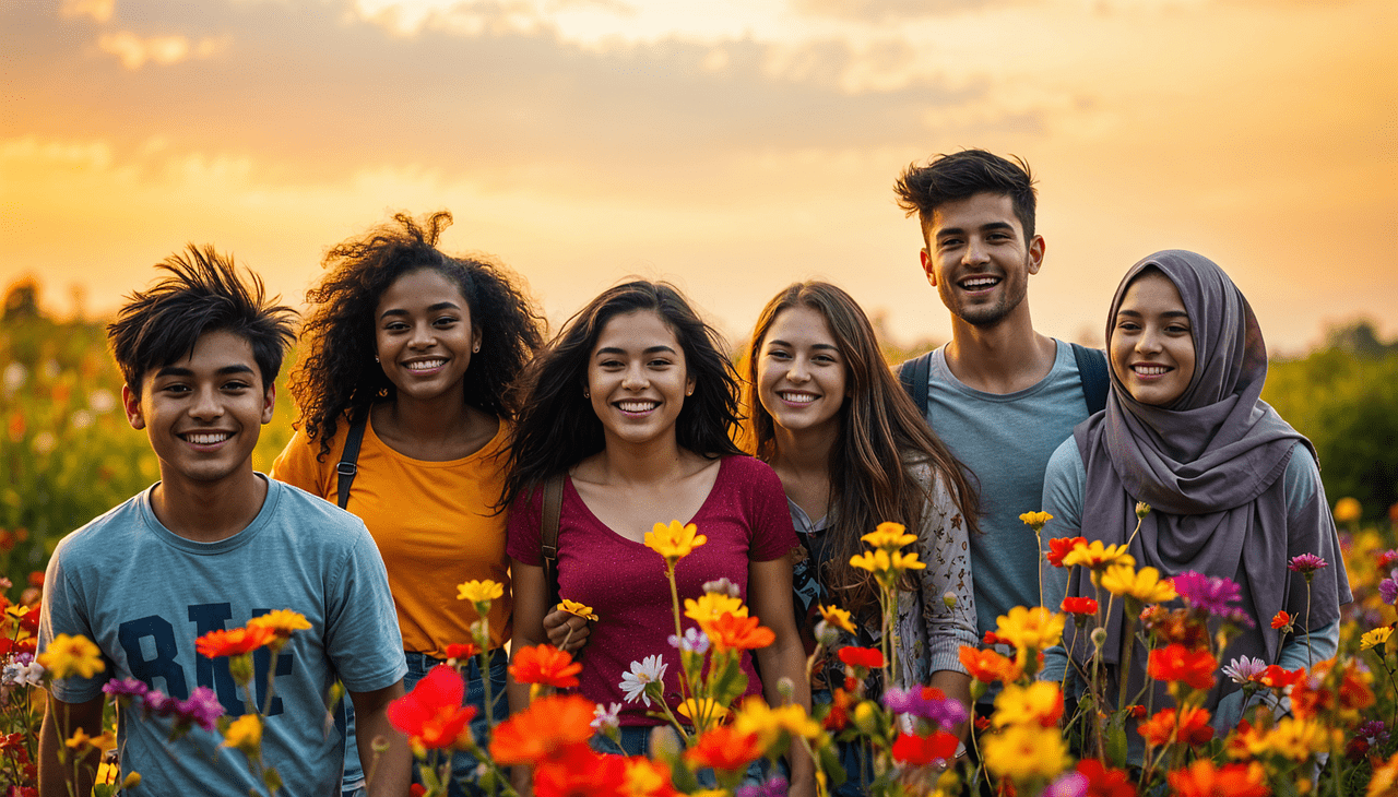 group of happy people, mental health, holistic wellness, mental health journey, health hub